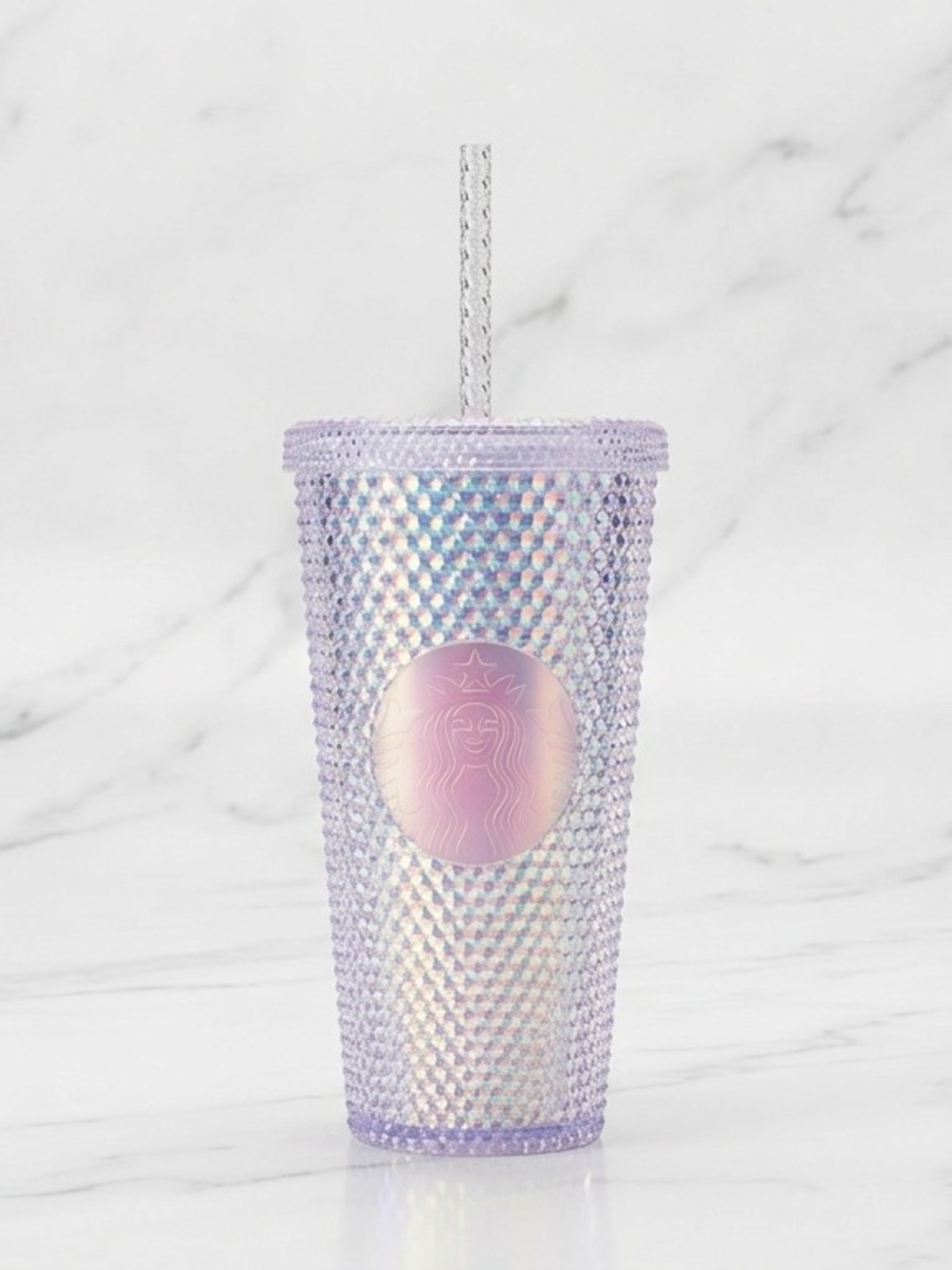 Starbucks 2018 Unicorn Studded Tumbler Iridescent Purple Cold Cup 16 oz NWT Rare